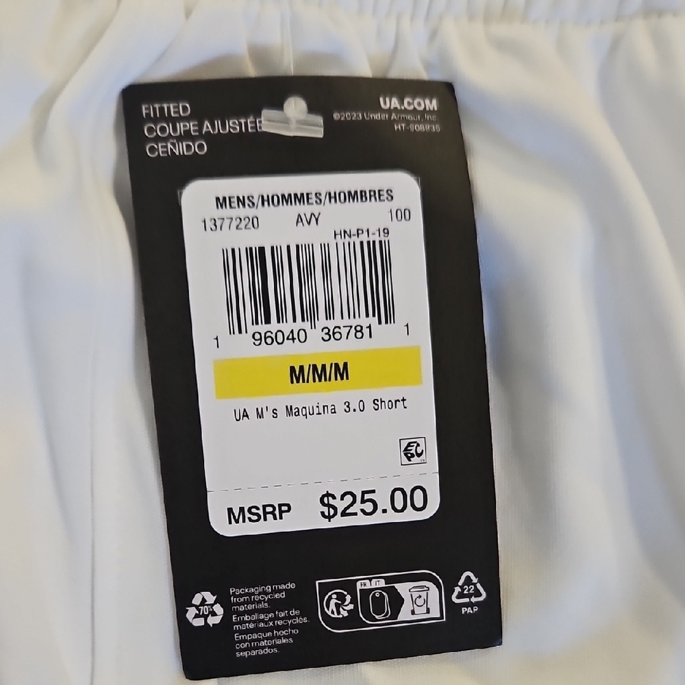 UA Mens Maquina 3.0 Short 1377220-100 - Picture 5 of 5